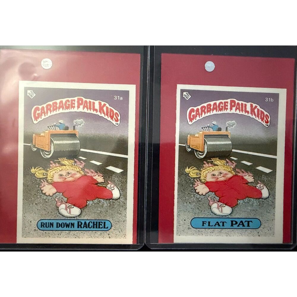 Vintage 1985 Topps Garbage Pail Kids UK Minis Series 1 31A and 31B